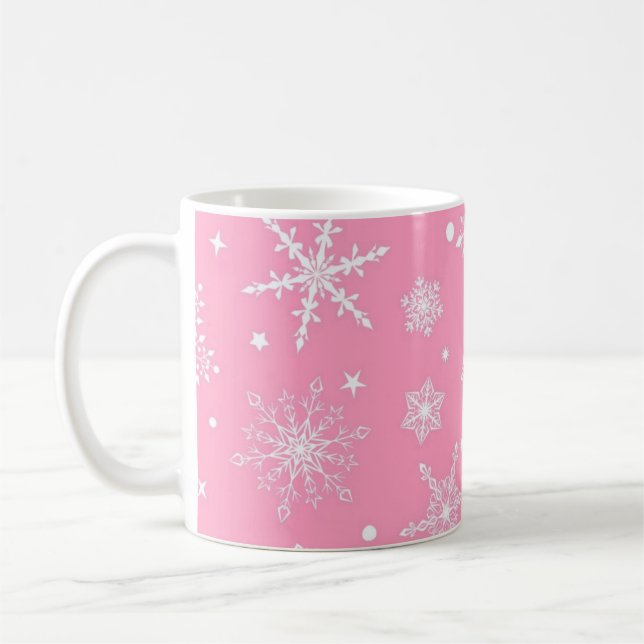Caneca De Café Padrão de flocos de neve (Esquerda)