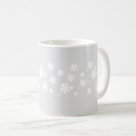 Caneca De Café Padrão de flocos de neve das Férias de Natal cinza
