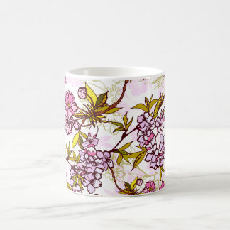 Caneca De Café Padrão de Flor de Cerejeira