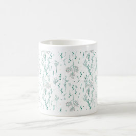 Caneca De Café Padrão de flor selvagem