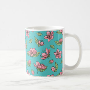 Caneca De Café Padrão de flores