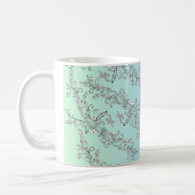 CANECA DE CAFÉ PADRÃO DE FLORES (Esquerda)