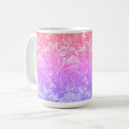Caneca De Café Padrão de flores da vindima