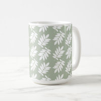 Padrão de Folha de Idoso Branco no Verde