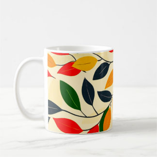 Caneca De Café Padrão de Folha de outono
