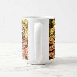Caneca De Café Padrão de Folha Preto e Branco