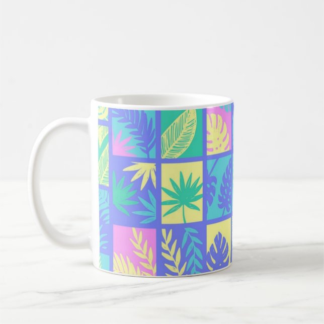 Caneca De Café Padrão de folhas (Esquerda)