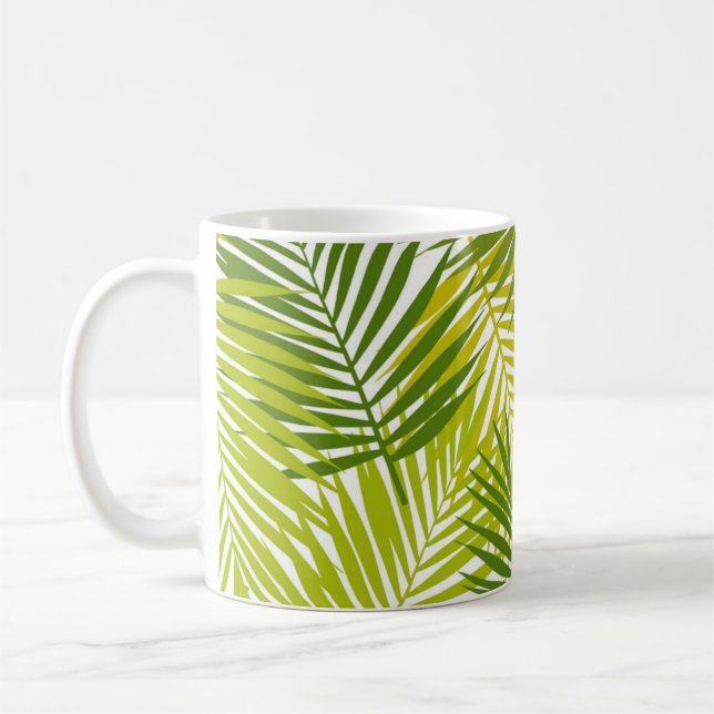 Caneca De Café Padrão de folhas (Esquerda)