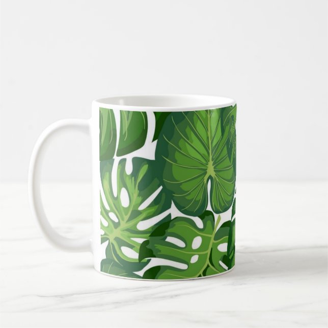 Caneca De Café Padrão de folhas (Esquerda)
