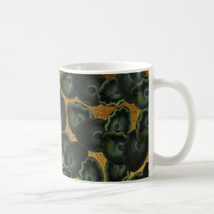 Caneca De Café padrão de folhas de Lírio Exótico