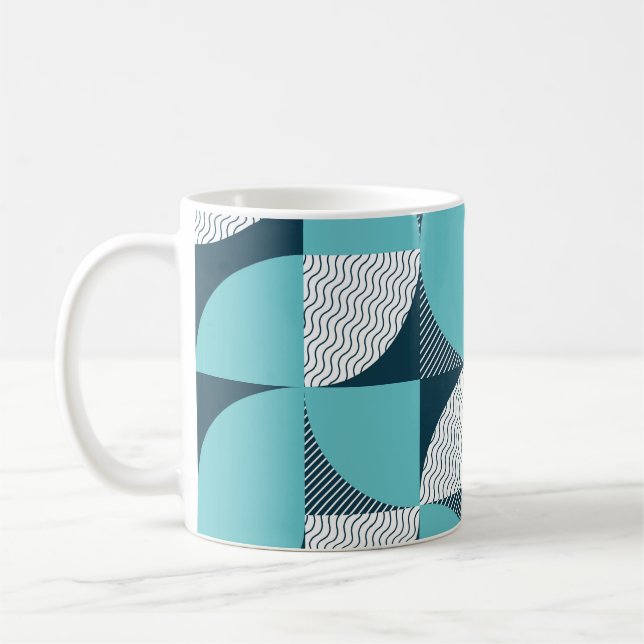Caneca De Café Padrão de forma geométrica criativa (Esquerda)