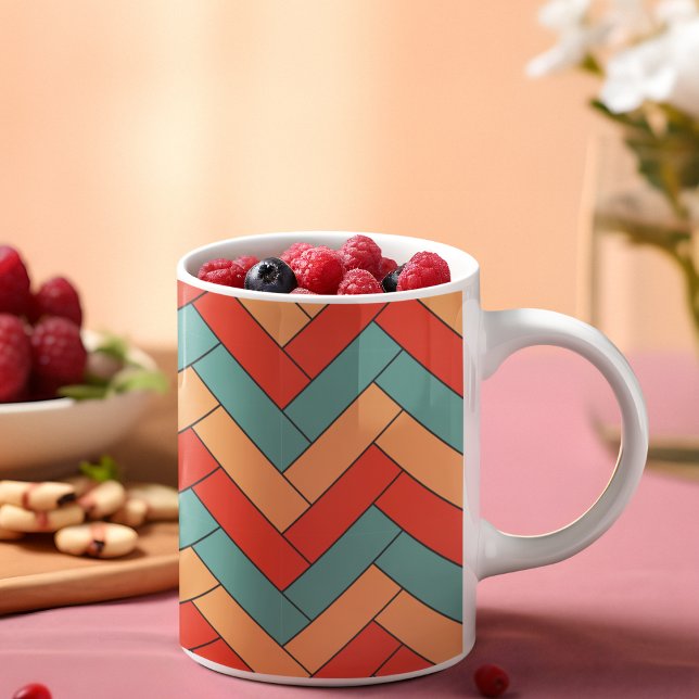 Caneca De Café Padrão de forma geométrica sem costura (Mugs)