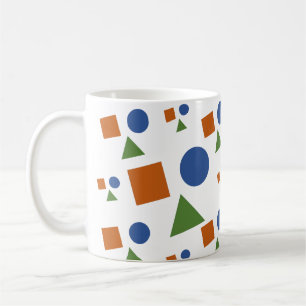Caneca De Café Padrão de Formas Geométricas Cutas em Pastéis Suav