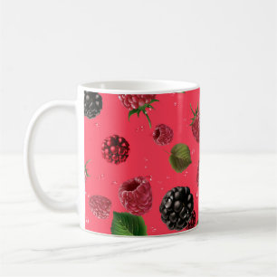Caneca De Café Padrão de Framboesa