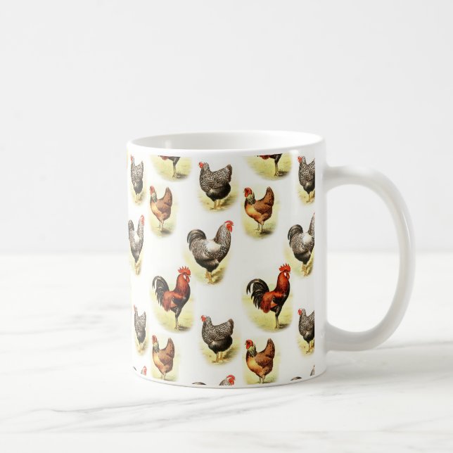 Caneca De Café Padrão de frango do país (Direita)