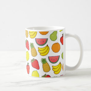 Caneca De Café Padrão de Fruta cômoda
