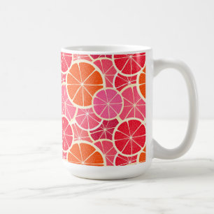 Caneca De Café Padrão de Fruta de Citros Laranja e Toranja