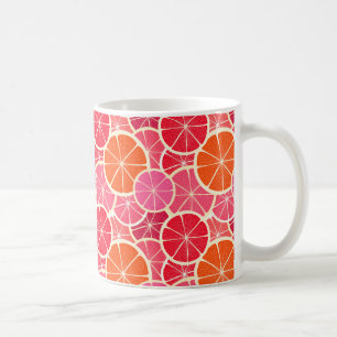 Caneca De Café Padrão de Fruta de Citros Laranja e Toranja
