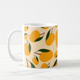 Caneca De Café Padrão de Fruta Mango Summer