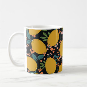 Caneca De Café Padrão de fruta tropical de verão sem problemas.