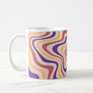 Caneca De Café Padrão de fundo da explosão solar retrorreflecto