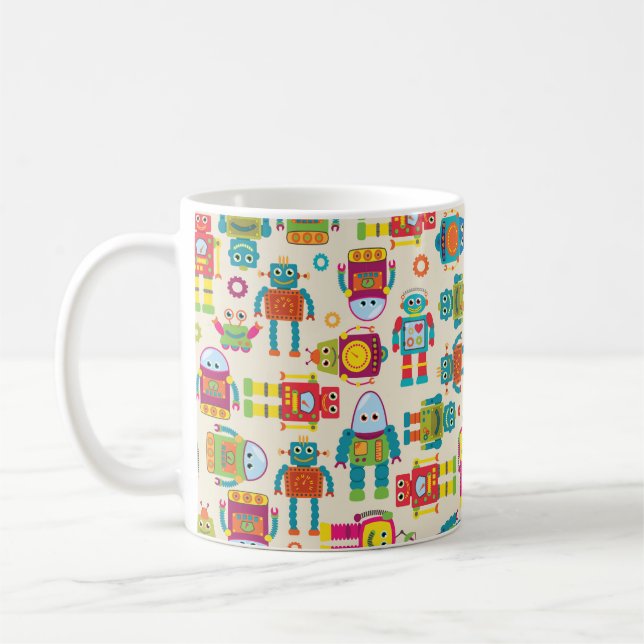 Caneca De Café Padrão de Fundo Invisível e Inclinável com Rob Cut (Esquerda)