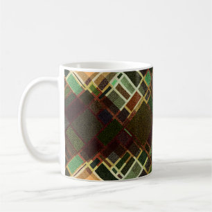 Caneca De Café Padrão de fundo sem costura. Abstrato retro diagn