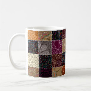 Caneca De Café Padrão de fundo sem costura. Vai azulejo sem fim.
