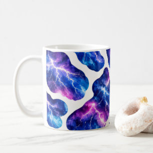 Caneca De Café Padrão de Galáxia de Tempestade Relâmpago
