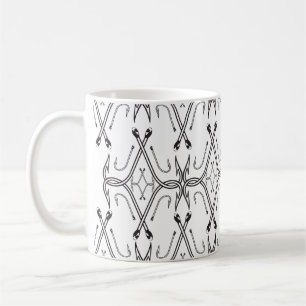 Caneca De Café Padrão de Gancho de Peixe Personalizável