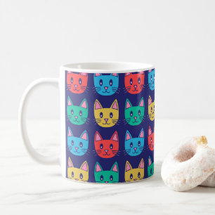 Caneca De Café Padrão de Gato Fofo
