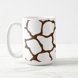 Caneca De Café Padrão de Girafa Marrom – Estampa Animal Minimalis