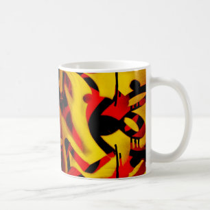 Caneca De Café Padrão de grafite colorido