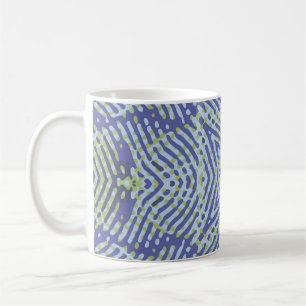 Caneca De Café Padrão de gravação de cores. Ilustração Vintage