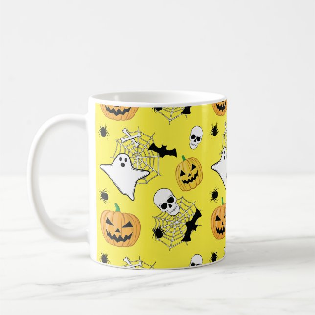 Caneca De Café Padrão de Halloween (Esquerda)