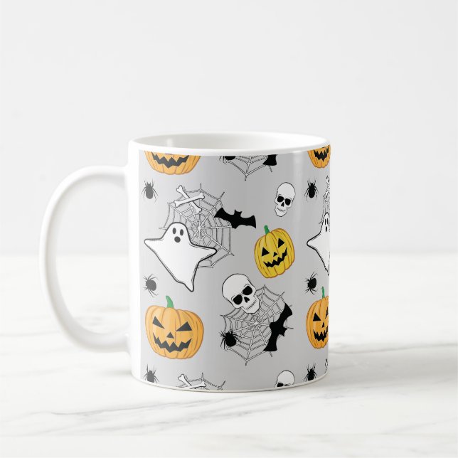 Caneca De Café Padrão de Halloween (Esquerda)