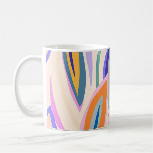 Caneca De Café Padrão de ilustração artística de abstrato ver