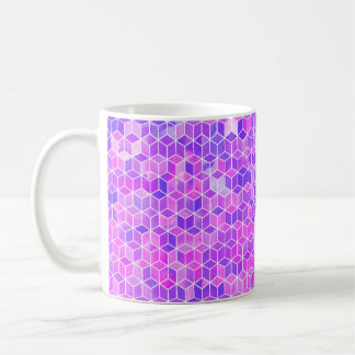 Caneca De Café Padrão de ilustração do hexágono de aquarelas