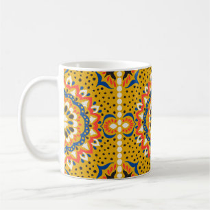 Caneca De Café Padrão de ilustração do mosaico do azulejo marr