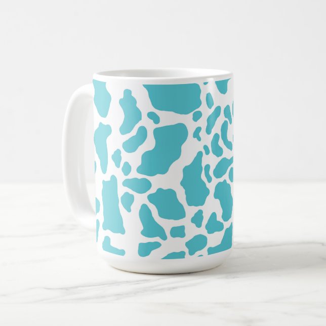 Caneca De Café Padrão de impressão animal das manchas brancas e a (Frente Esquerda)