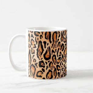 Caneca De Café Padrão de impressão de Cheetah de Aquarela