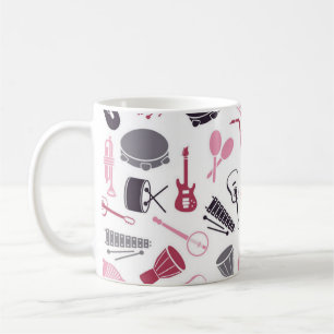Caneca De Café Padrão de instrumentos musicais