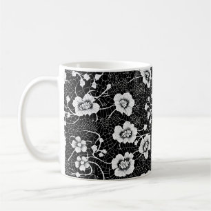 Caneca De Café Padrão de Intricato de Locais Florais