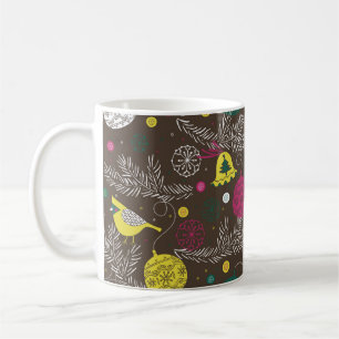 Caneca De Café Padrão de inverno de Natal