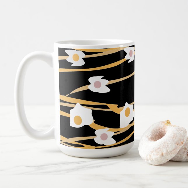 Caneca De Café Padrão de Janto de Ovos e Noodles (Com Donut)