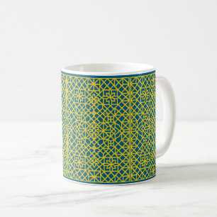 Caneca De Café Padrão de Kumiko Japonês Tradicional Elegante
