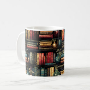 Caneca De Café Padrão de Leitura do Bookshelf Books Library Bookw