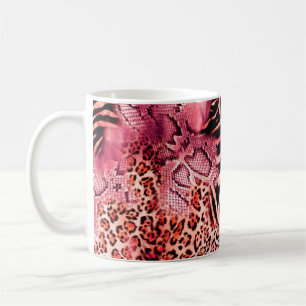 Caneca De Café Padrão de leopardo sem costura, zebra abstrato. le