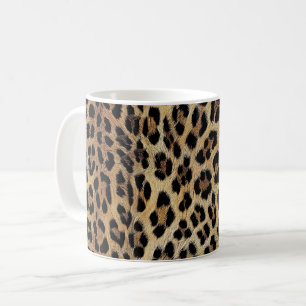 Caneca De Café Padrão de leopardo, tigre, pele de leopardo, fashi