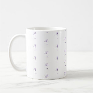 Caneca De Café Padrão de Letra Rico Personalizada de Muitos Mono